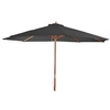Image de Parasol de jardin Florida, Ø 3,5m polyester/bois 7kg anthracite