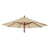 Image de Toile pour parasol de gastronomie en bois HWC-C57 rond Ø4m polyester 3kg crème