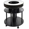 Image de Bol de feu avec grill HWC-K95, foyer Grill BBQ acier inox émaillé Ø 56cm noir