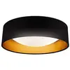 Image de B.K.Licht Plafonnier noir doré, LED 18W, éclairage plafond chambre, entrée, couloir, suspension tissue chambre d'enfant 2200Lm, lumière blanche neutre 4000K en occasion ou reconditionné