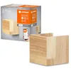 Image de LEDVANCE ORBIS WOOD SMART+ Wi-Fi luminaire, luminaire mural intérieur LED dimmable, éclairage 7W, température de couleur 3000-6500K, 600 lumen, forme carrée en bois véritable, certificat FSC, 11x11cm en occasion ou reconditionné