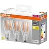 Image de 3-Pack LED BASE Classic A100 - ampoules LED à filament transparent en verre pour culot E27 - forme ampoule - blanc chaud (2700K) - 1521 lumen -