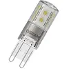 Image de Lampe LED PIN dimmable avec culot G9 - blanc chaud (2700K) - 350 lumens - verre clair - paquet individuel}