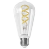 Image de Ampoule LED SMART+ WIFI - transparente - 4 - 8 W - 470 lm - forme Edison diamètre - 64 mm - culot E27 - multi couleurs et lumière blanche