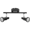 Image de LED SPOT GU10: 2 x 3 - 4W - 460lm - noir - température de couleur de 2 700K - lumière chaude - design intemporel - ampoule LED interchangeable