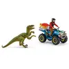 Image de 41466 Fuite Sur Quad Face Au Velociraptor