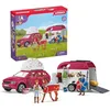 Image de Schleich Horse Club | Voyage en Voiture avec remorque pour Chevaux 42535 | avec Hannah, Papa, Cheval et Accessoires | Cadeau pour Filles et garçons | Jouet pour Enfants dès 5 Ans | Set de 110 pièces en occasion ou reconditionné