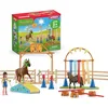 Image de Schleich Farm World | Coffret Pony Agility 42481 | Set avec 2 poneys, cavalière, Parcours d'agilité & Accessoires | Jouet Ferme créatif dès 3 Ans | Compatible avec l’Univers 48 pièces en occasion ou reconditionné