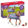 Image de Schleich Horse Club | Pur-Sang Anglais avec Couverture 42360 | 4 pièces en occasion ou reconditionné