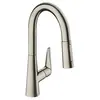 Image de Robinet de cuisine avec douchette Talis M51 160 sBox 2 jets aspect acier inox