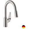 Image de Robinet de cuisine avec douchette Focus M42 180 2 jets aspect acier inox