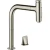 Image de Robinet de cuisine encastré avec douchette Metris Select M71 200 sBox 2 jets aspect acier inox