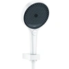 Image de Ensemble support mural et douchette 130 3jet avec flexible de douche 160 cm blanc mat Rainfinity