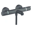 Image de Mitigeur bain douche thermostatique Ecostat Comfort noir chromé brossé