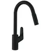 Image de Robinet de cuisine avec douchette Focus M41 240 2 jets noir mat