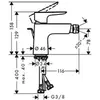 Image de talis e mitigeur bidet bronze brossé, avec tirette et vidage (71720140)