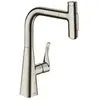 Image de Robinet de cuisine avec douchette Metris Select M71 2 jets aspect acier inox