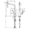 Image de Robinet de cuisine avec douchette Metris Select M71 320 2 jets aspect acier inox