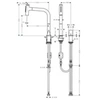 Image de Robinet de cuisine encastré avec douchette Metris Select M71 2 jets aspect acier inox