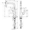 Image de Robinet de cuisine avec douchette Talis Select M51 300 2 jets chromé