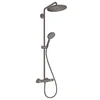 Image de Colonne de douche thermostatique Croma Select S 280 noir chromé brossé