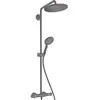 Image de Colonne de douche thermostatique Croma Select S 280 EcoSmart noir chromé brossé