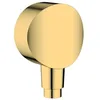 Image de hansgrohe FixFit S 26453990 Raccord de tuyau mural avec dispositif anti-refoulement Aspect or poli en occasion ou reconditionné