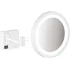 Image de hansgrohe AddStoris - Miroir cosmétique avec éclairage LED, Miroir de maquillage lumineux, Miroir grossissant x3, Blanc mat, 41790700 en occasion ou reconditionné