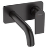Image de Mitigeur lavabo encastré mural Vernis Shape, EcoSmart noir mat