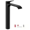 Image de vivenis mitigeur de lavabo surélevé 250 sans tirette ni vidage, bec cascade, noir mat (75042670)