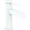 Image de Robinet de lave-mains 100 eau froide sans tirette ni vidage Finoris blanc mat
