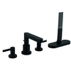 Image de Robinet mélangeur bain douche 4 trous Finoris sBox noir mat