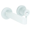 Image de Mitigeur lavabo mural Finoris 165 mm + bonde à écoulement libre Blanc mat