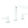 Image de Mélangeur de lavabo 3 trous 160, bonde Push-Open Finoris blanc mat