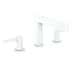 Image de Mélangeur de lavabo 3 trous Finoris 110 avec bonde Push-Open blanc mat