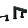 Image de Mélangeur de lavabo 3 trous Finoris 110 avec bonde Push-Open noir mat