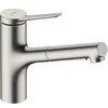 Image de Robinet de cuisine avec douchette Zesis M33 150 sBox 2 jets aspect acier inox