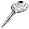Image de hansgrohe Raindance Select S Pommeau de douche, douchette à 3 types de jet (PowderRain inclus), rond, diamètre 120 mm, fonction anti-calcaire, bronze brossé en occasion ou reconditionné