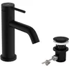 Image de hansgrohe Tecturis S - Mitigeur de lavabo avec tirette et vidage, économie d'énergie (CoolStart), Robinet de salle de bain avec hauteur sous bec 80 mm, économie d'eau (EcoSmart+), Noir mat, 73302670 en occasion ou reconditionné