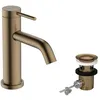 Image de hansgrohe Tecturis S - Mitigeur de lavabo avec tirette et vidage, économie d'énergie (CoolStart), Robinet salle de bain avec hauteur sous bec 80mm, économie d'eau (EcoSmart+), Bronze brossé, 73302140 en occasion ou reconditionné
