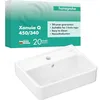 Image de hansgrohe Xanuia Q - Lavabo à main, petit lavabo 450 x 340 x 105 mm avec trou pour robinetterie et trop-plein, lavabo d'invités suspendu au mur, blanc, 60130450 en occasion ou reconditionné
