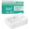Image de hansgrohe Xanuia Q - Lavabo à main, petit lavabo 360 x 250 x 105 mm avec trou pour robinetterie et trop-plein, lavabo d'invités suspendu au mur, blanc, 60129450 en occasion ou reconditionné