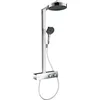 Image de hansgrohe Rainfinity - Colonne de douche économie d'eau (EcoSmart) avec mitigeur thermostatique, douche pluie 250 mm, douchette, support, flexible, barre et douche de tête ronde, Chromé, 28742000 en occasion ou reconditionné