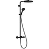Image de hansgrohe Pulsify S Puro - Colonne de douche économie d'eau (EcoSmart) avec mitigeur thermostatique, douche pluie (260 mm), douchette, flexible, barre, douche de tête ronde, Noir mat, 24237670 en occasion ou reconditionné
