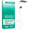Image de hansgrohe Raindance Alive Q 24590700 Système de douche avec thermostat, douche à effet pluie (340 x 210 mm) avec robinet, douchette, tuyau, barre de douche et pommeau de douche (2 types de jets en occasion ou reconditionné