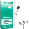 Image de hansgrohe Activera Select S - Set de douche avec mitigeur thermostatique Ecostat Fine, pomme de douche max. 8 l/min (EcoSmart), barre (65 cm), tuyau de douche (1,60 m) et support, chromé, 28876000 en occasion ou reconditionné