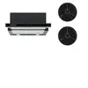 Image de Vinea Hotte escamotable 60cm + 2 filtres recyclage d'air 610m³/h classe A - noir