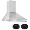 Image de Montblanc Hotte aspirante murale 60cm + 2 filtres recyclage d'air 610m³/h classe A - gris