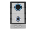 Image de Ignito - Table de cuisson au gaz - 2 plaques de cuisson - Niche - largeur : 26.2 cm - profondeur : 49.2 cm - argent