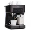 Image de Cafetière Mousseur de Lait Machine à Café et Machine à Expresso 20 Bar 1350W Noir